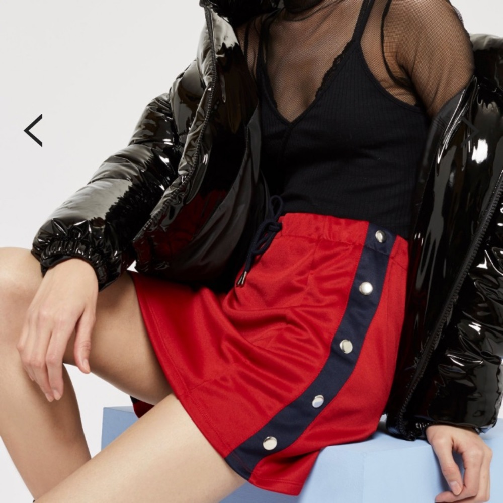 NWT Topshop 12 Sporty Popper mini skirt